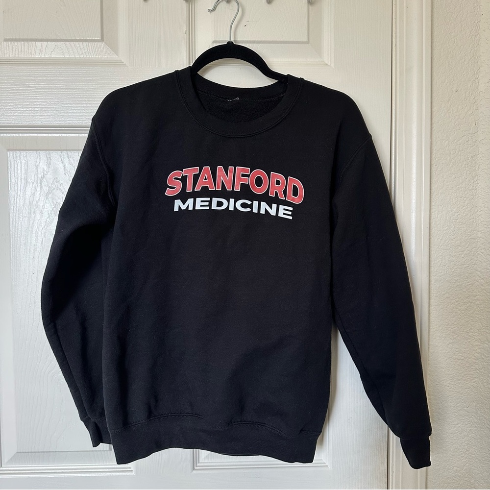 Stanford Medicine Black Crewneck